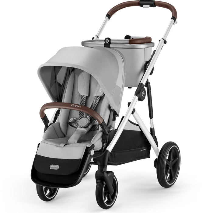 Gazelle S Stroller by Cybex Silver Frame with Stone Grey Seat