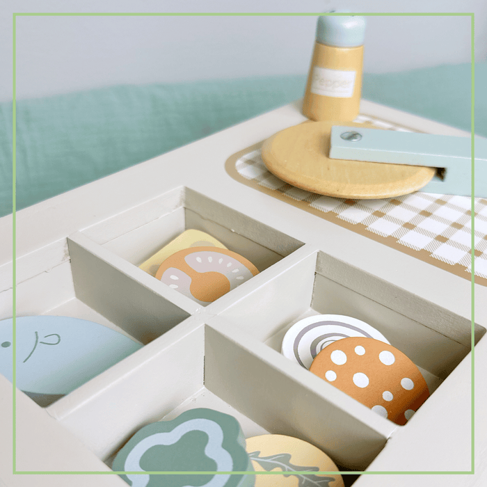 Wooden Pizza Oven Set - Pretend Play Kitchen Toy Ages 3+