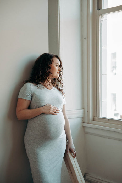 Everyday Breastfeeding Dress - Heather Gray - Nature Baby Outfitter