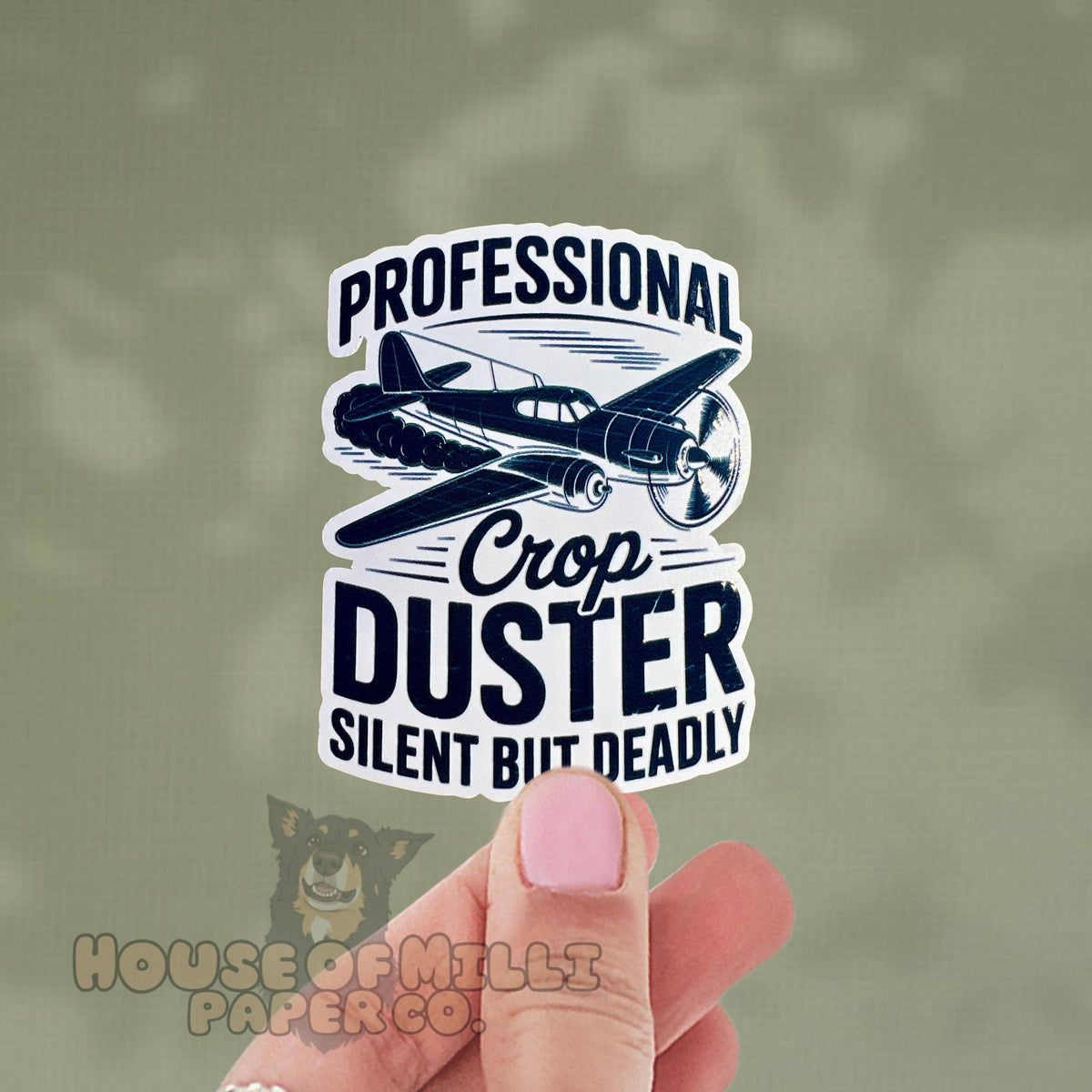 Professional Crop Duster Sticker: Funny Fart Joke, Vinyl Decal — Nature ...