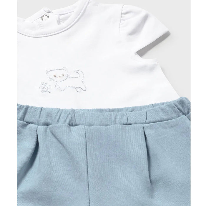 Blue Floral 3-Piece Trouser Set