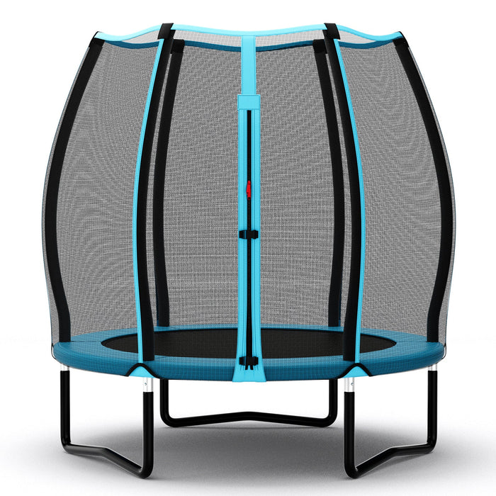 55 Inch Trampoline for Kids Toddler Mini Trampoline with Safety Enclosure Net-Blue