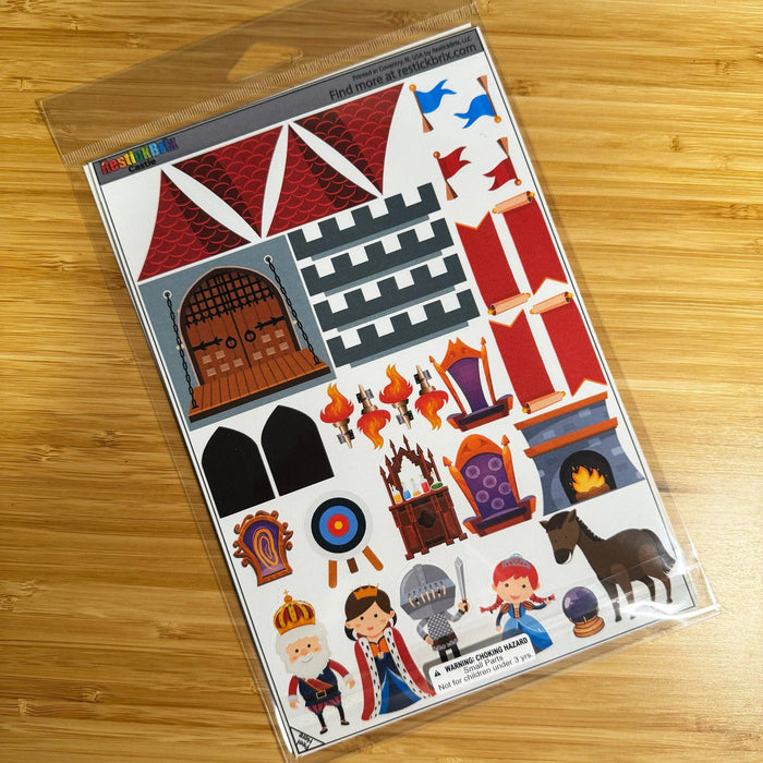 Castle: Reusable Decals for Customizing Magnetic Tiles, Plastic Bricks, and more