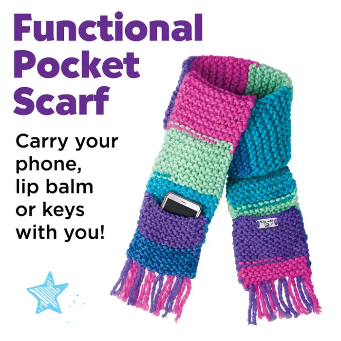 Learn To Knit A Pocket Scarf Craft Kit