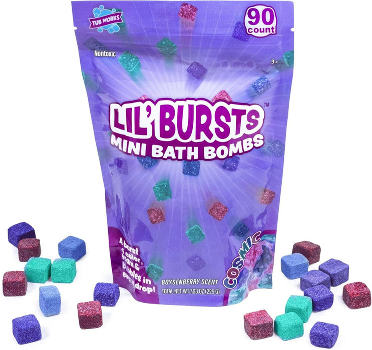 Lil' Bursts Mini Bath Bombs for Kids, 90 Count, Cosmic