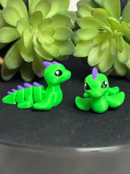 Lochness Monster with Spikes • Mini 3D Printed Articulated Animal • Flexi Animals - Nature Baby Outfitter