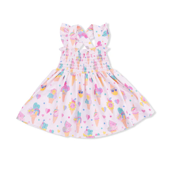 Ice Cream Fun Crew Smocked Top with Bloomer