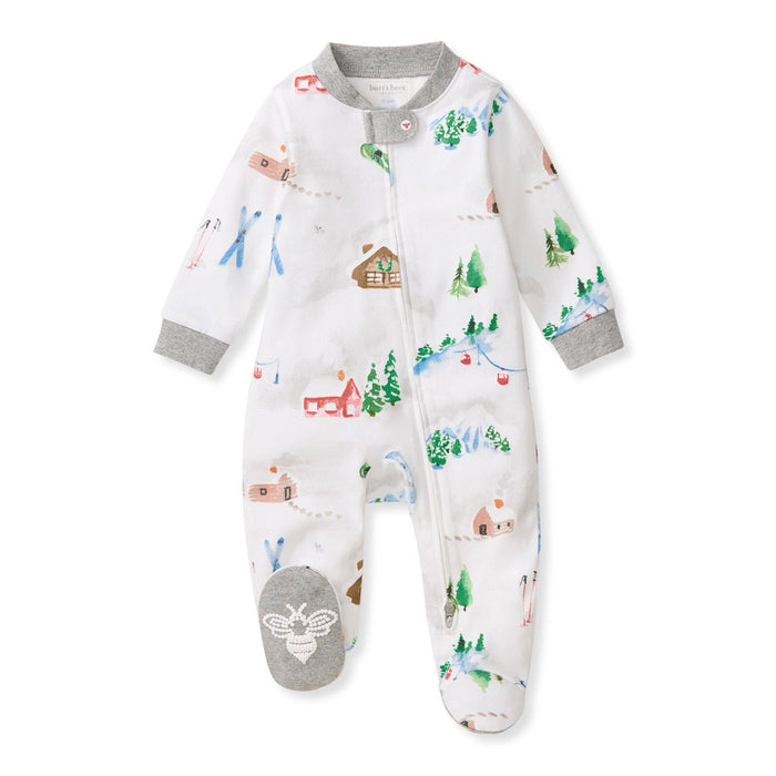 Ski Slopes Organic Cotton Sleep & Play Footed