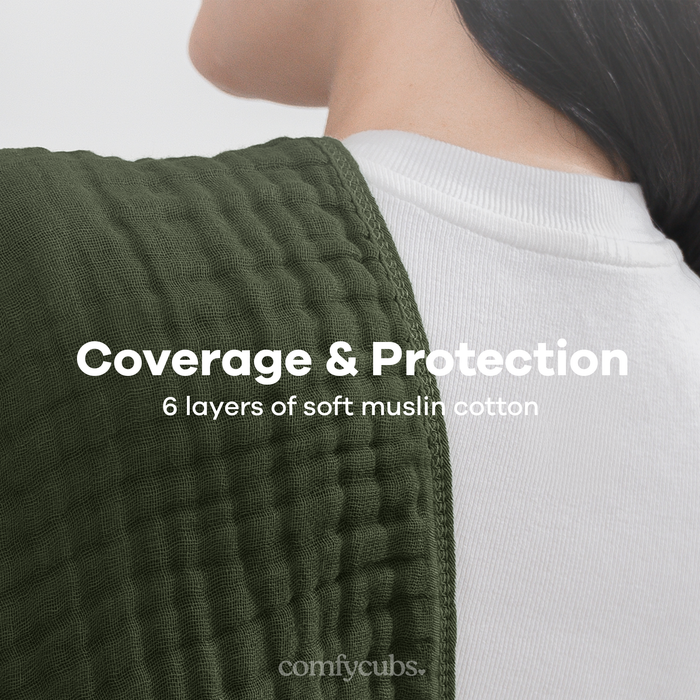 Muslin Burp Cloths in Kelp