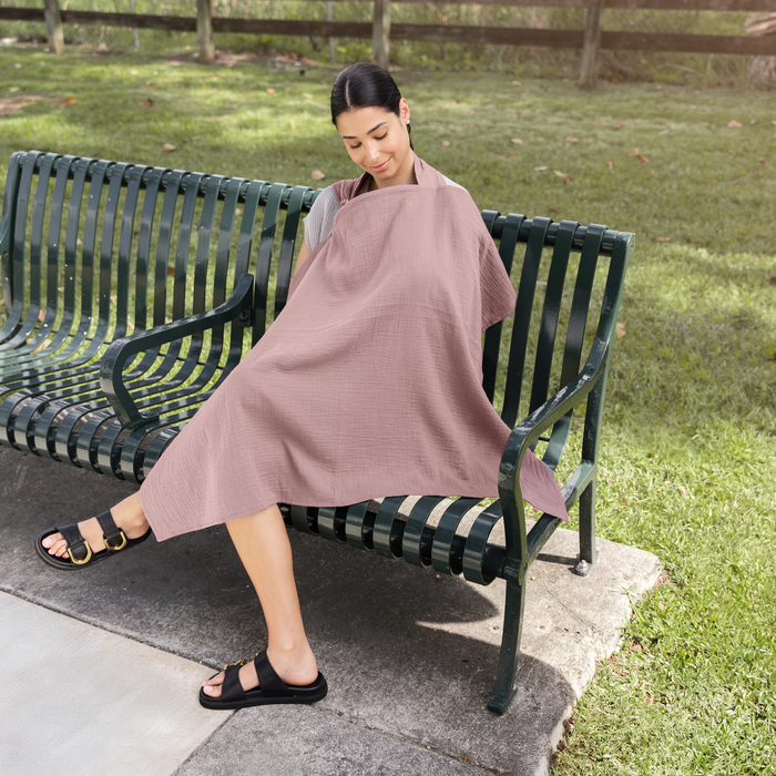 Muslin Nursing Cover, Pack of 2 in Blush and Mauve
