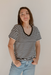 FINAL SALE V-Neck Full Zip Breastfeeding Tee - Gray - Nature Baby Outfitter