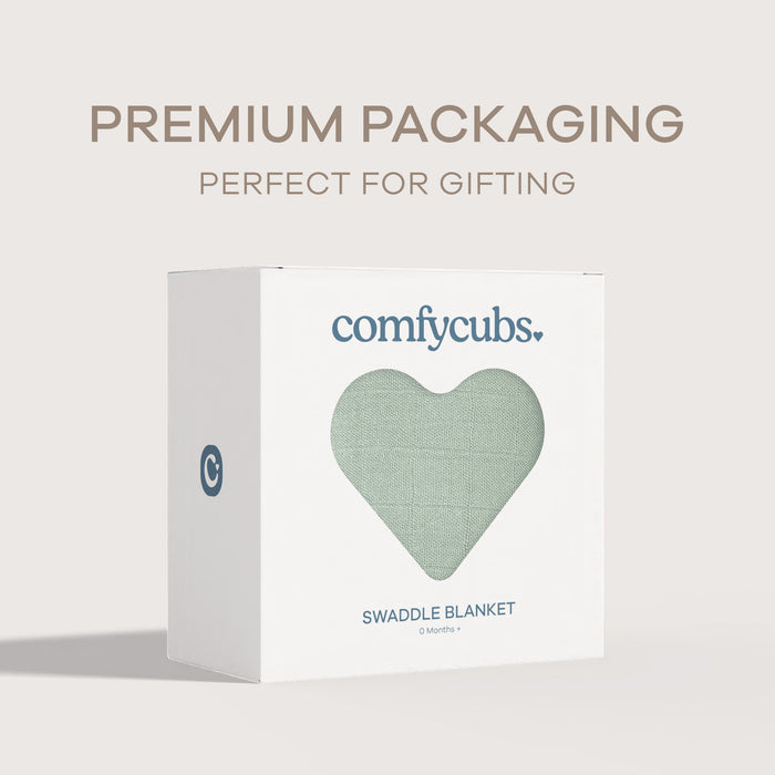 Muslin Swaddle Blanket, 47” x 47” in Fern, 1 Pack