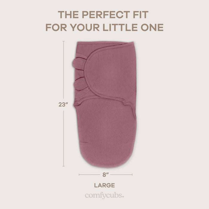 Easy Swaddle Blankets in Blush, Mauve, Mulberry, Pack of 3