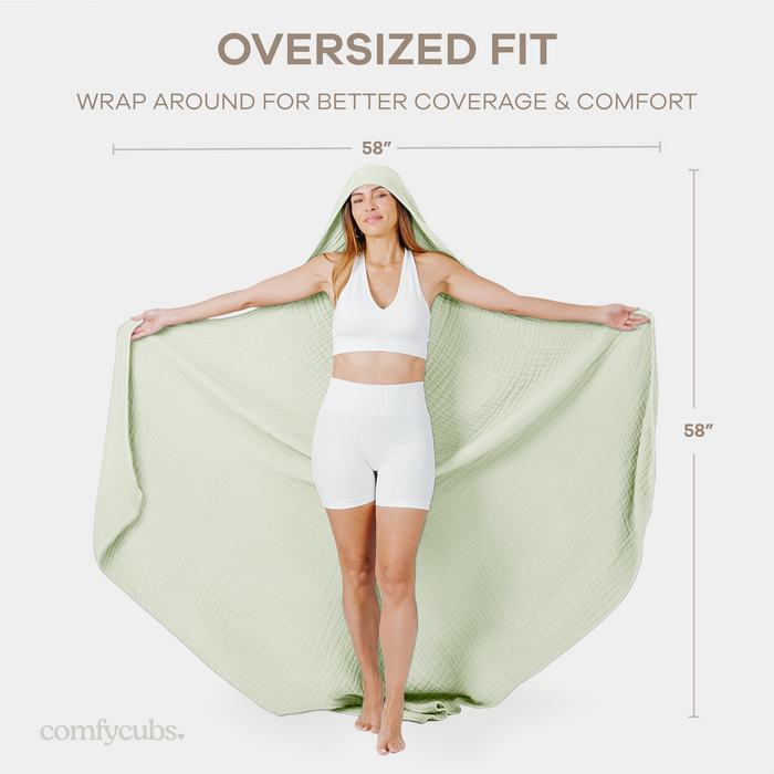 Adult Muslin Hooded Towel