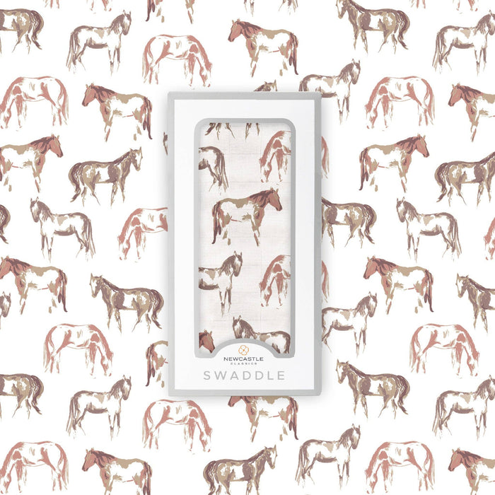 Wild Horses Bamboo Swaddle