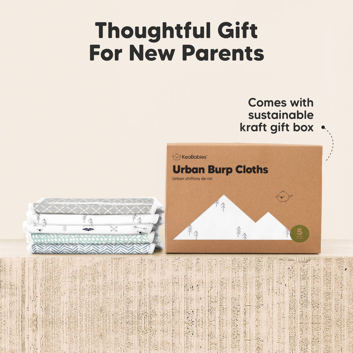 Nordic 5-Pack Urban Burp Cloths