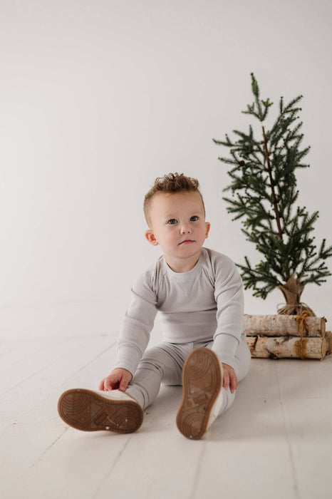 Cream Ribbed Leggings