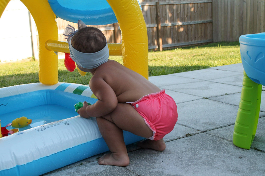 Punch Pink Cheeky Cloth One Size Reusable Swim Diaper