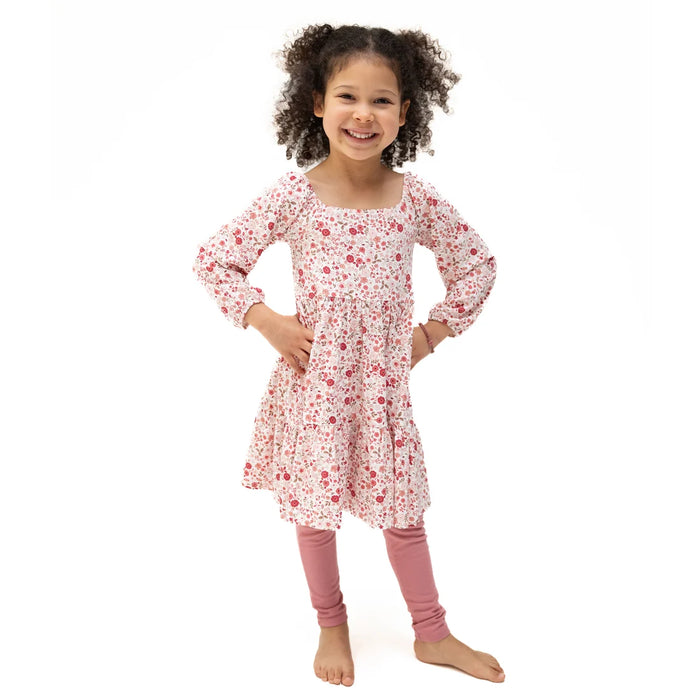 Serene Floral Cap Sleeve Dress and Leggings