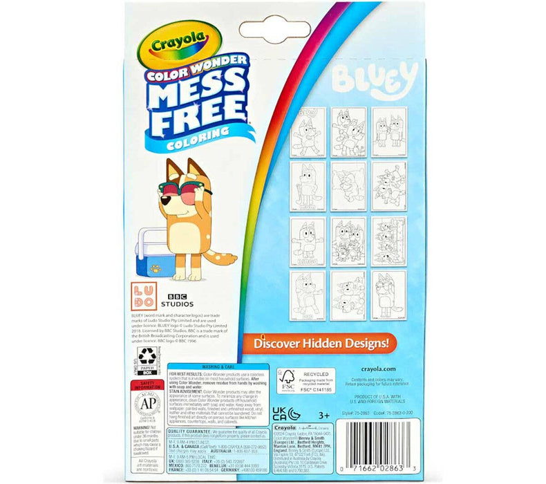Bluey Crayola Color Wonder Mini Box Set with Markers