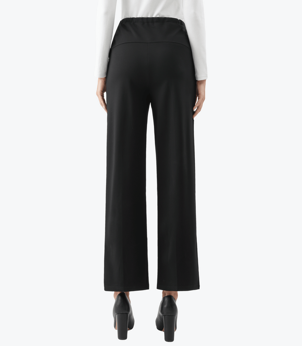 Black Maternity Wide Leg Pant Wear to Work Office Pants