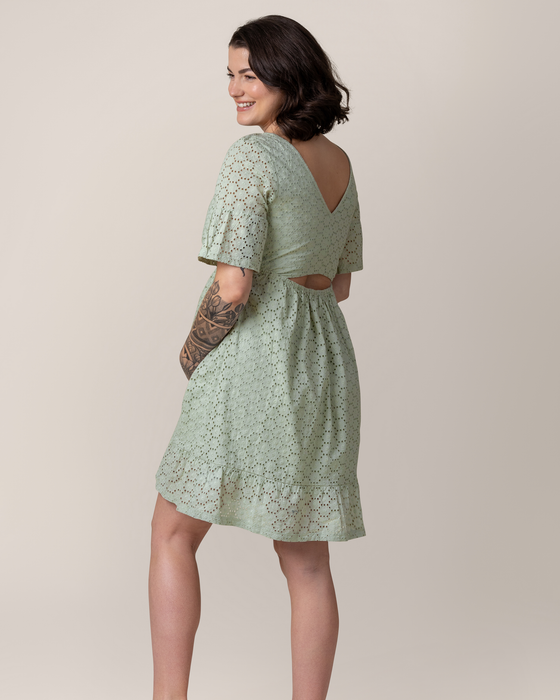Dahlia Eyelet Maternity & Nursing Dress
