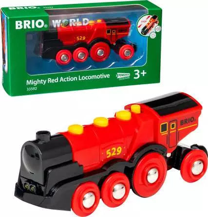 Brio World - Mighty Red Action Locomotive - Battery Operated Train