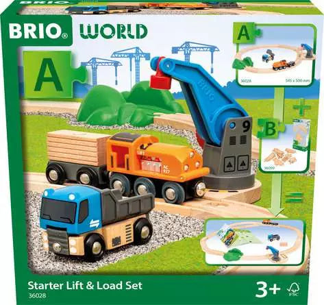 Brio World - Starter Lift & Load Set - Toy Train Set