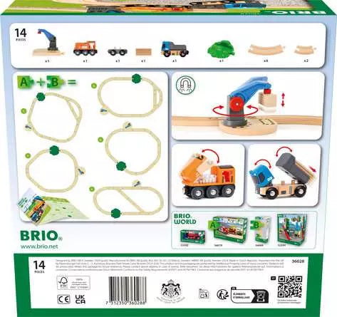 Brio World - Starter Lift & Load Set - Toy Train Set