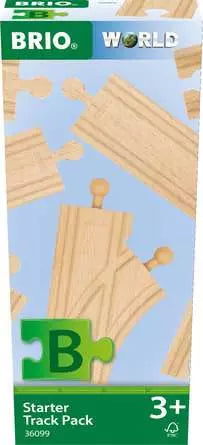 Brio World - Starter Track Pack - 12 Piece Wooden Train Track Set