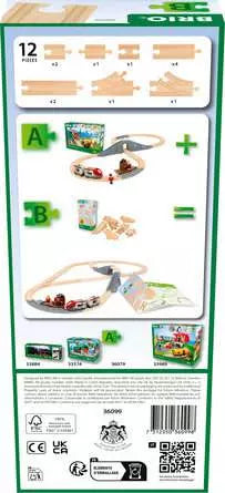 Brio World - Starter Track Pack - 12 Piece Wooden Train Track Set