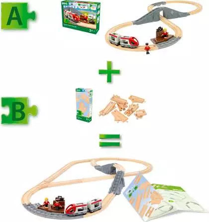 Brio World - Starter Track Pack - 12 Piece Wooden Train Track Set