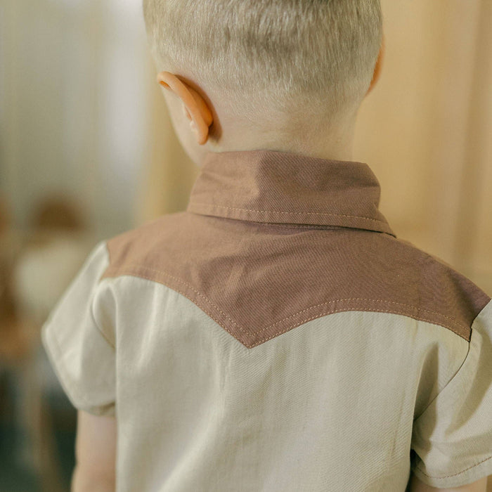 Oatmeal | Kids' Western Button-Up Shirt