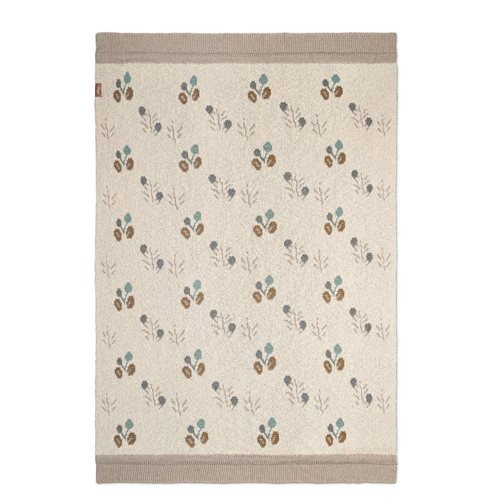 Avery Organic Cotton Knitted Baby Blanket (Poppy)