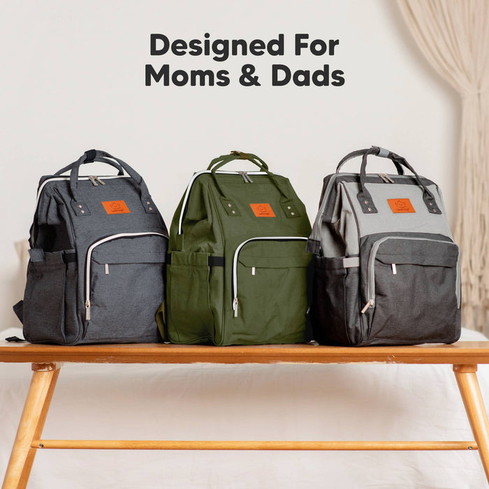Original Diaper Bag wiith Changing Pad: Coffee Brown
