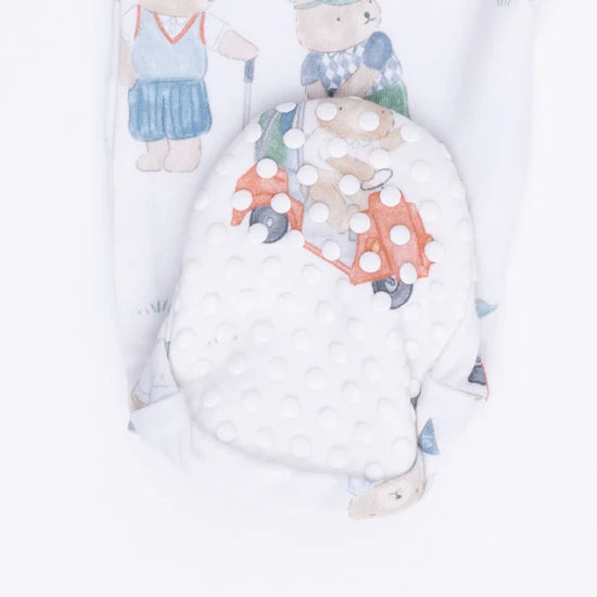 Golfing Teddy Bears 2-Way Zipper Footie Pajama