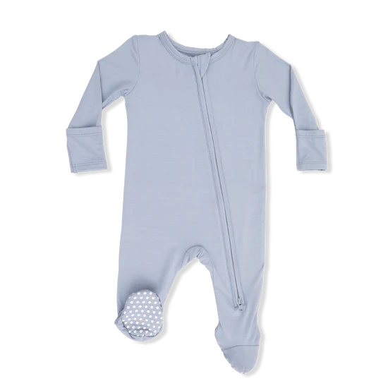 Niagara Mist Bamboo 2-Way Zipper Footie Pajama
