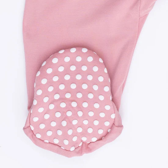 Rose Elegance 2-Way Zipper Footie Pajama