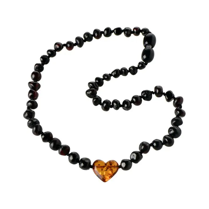 Polished Baltic Amber & Gemstone Necklace