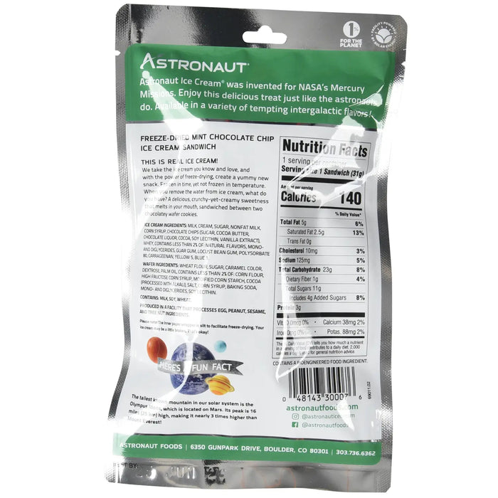 Astronaut Mint Chocolate Chip Freeze Dried Candy