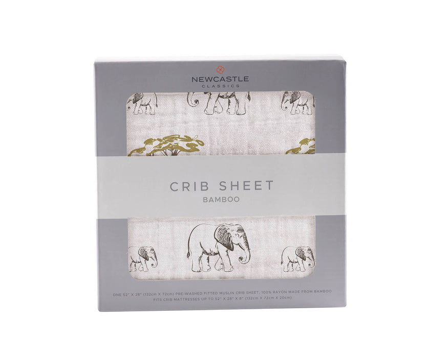 Rhinos and Elephants Crib Sheet
