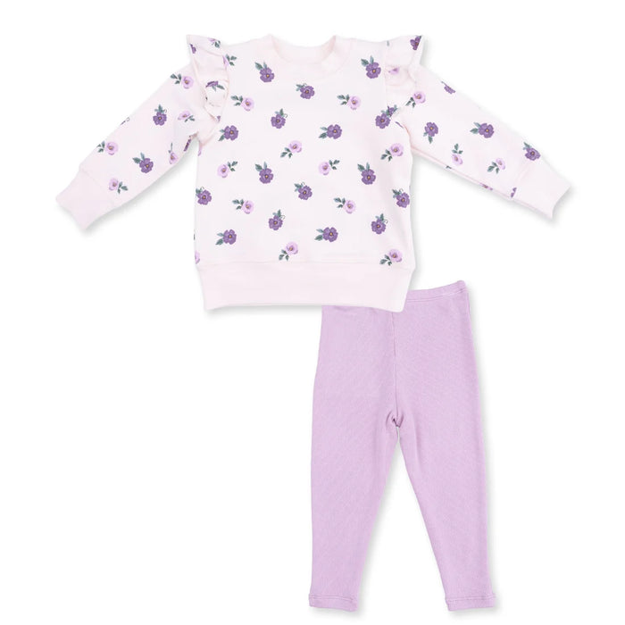 Violetta Floral Ruffle Sweatshirt and Leggings