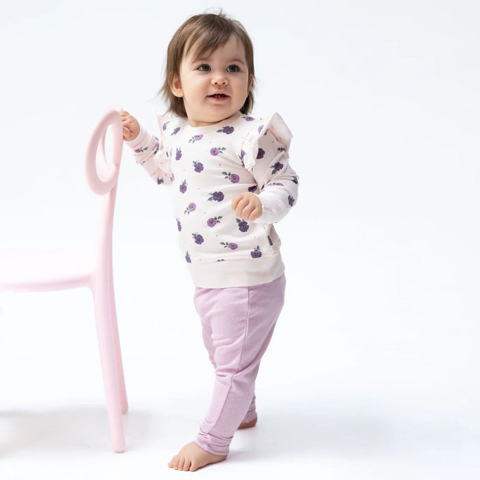 Violetta Floral Ruffle Sweatshirt and Leggings