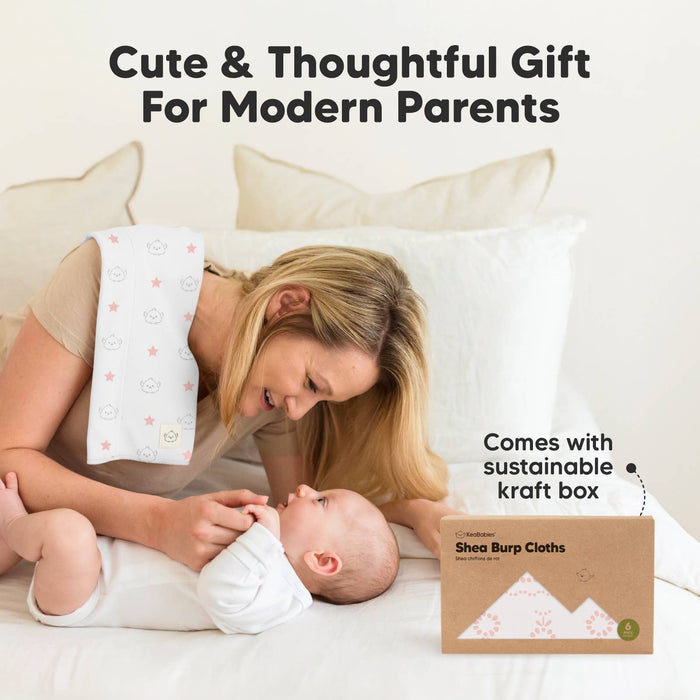 Sweet Charm 6-Pack Shea Burp Cloths