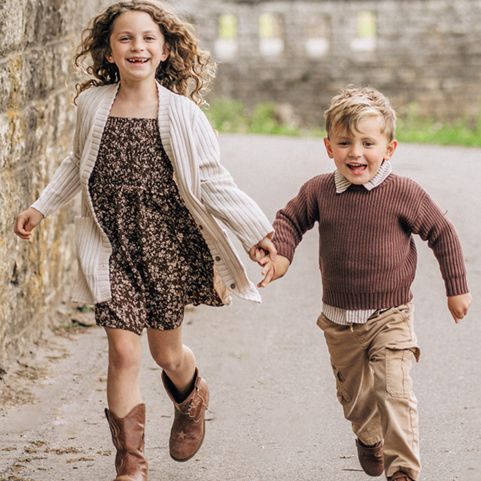 Chocolate Brown Knit Pullover Sweater- Child