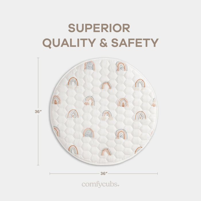 Play Mat with Non-Slip Bottom in Rainbow