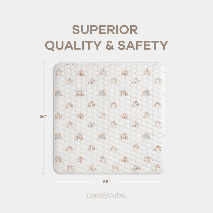 Play Mat with Non-Slip Bottom in Rainbow