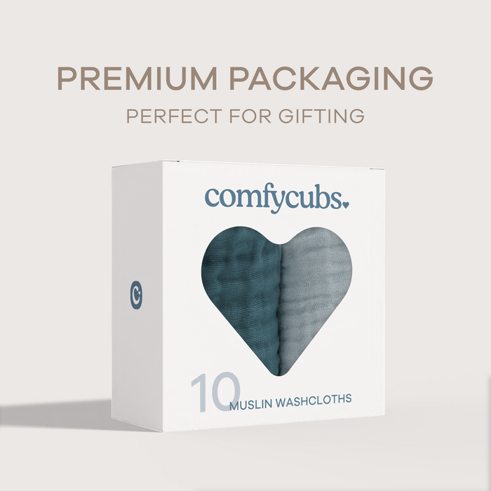 Muslin Washcloths in Multi-Boy