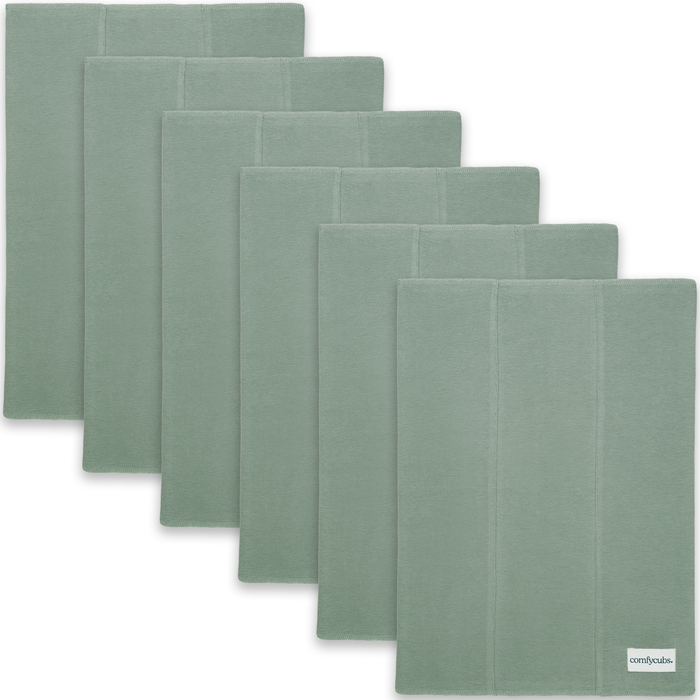 Cotton Burp Cloths in Fern