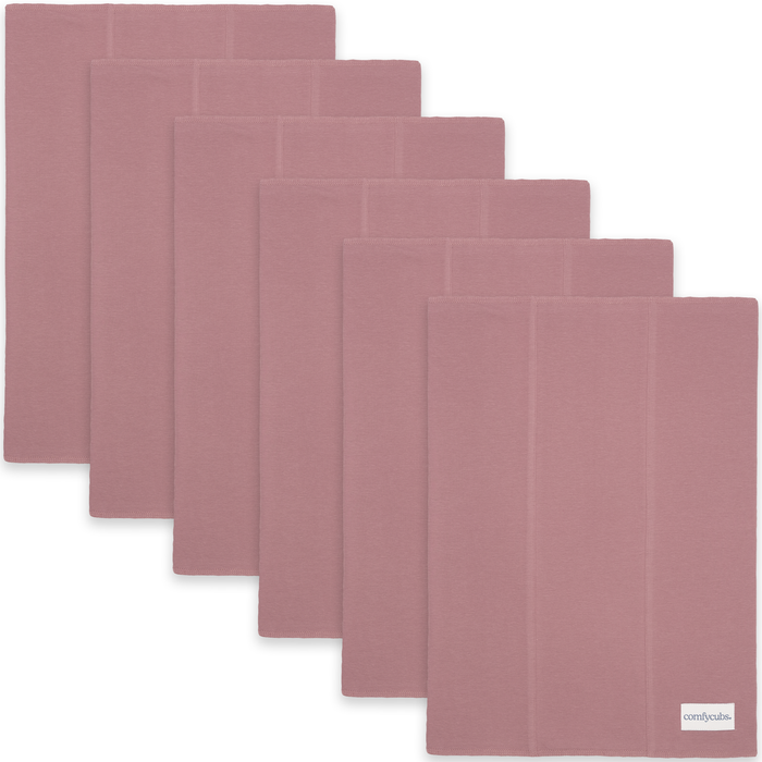 Cotton Burp Cloths in Mauve